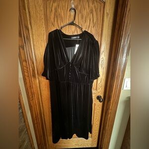 Ralph Lauren Black Velvet Plus Size Dress